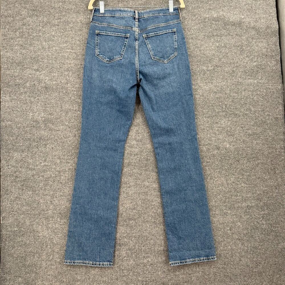 Old Navy Kicker Boot Cut High Rise Jeans Womens 4 Button Fly Medium Wash Stretch - Picture 4 of 12